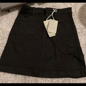 Ever lane black denim skirt